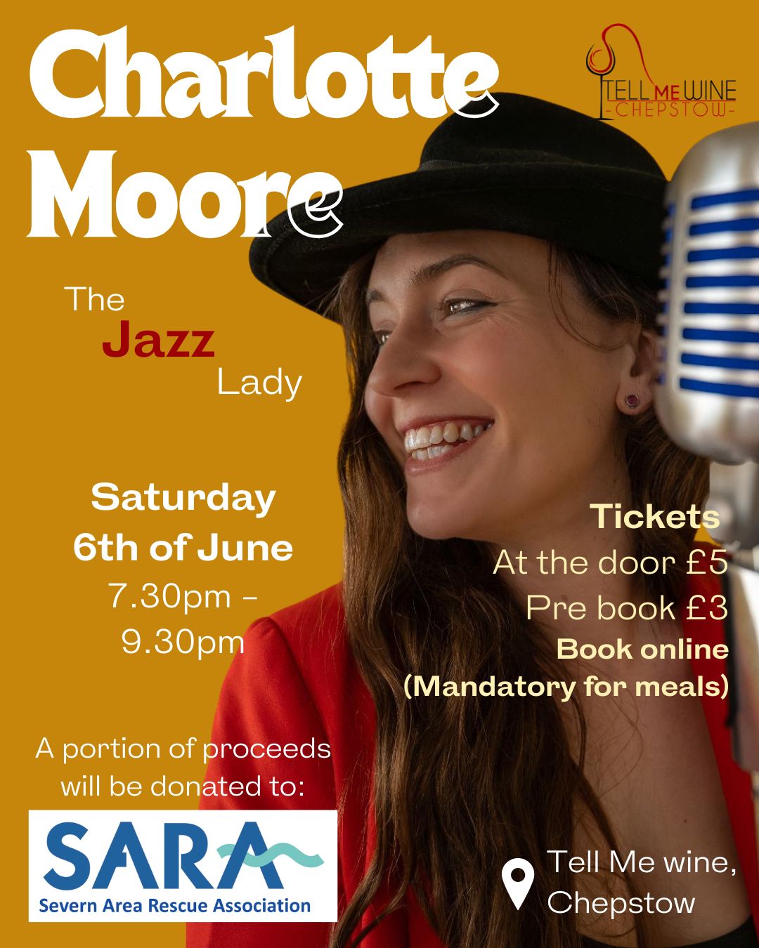 Charlotte Moore Live Music Event - Saturday 6th of June 7.30pm