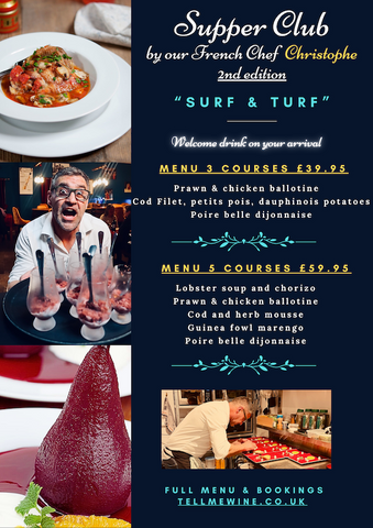 Surf & Turf Supper Club - Friday 9/05/2025 - 6.30pm - Deposit £20pp